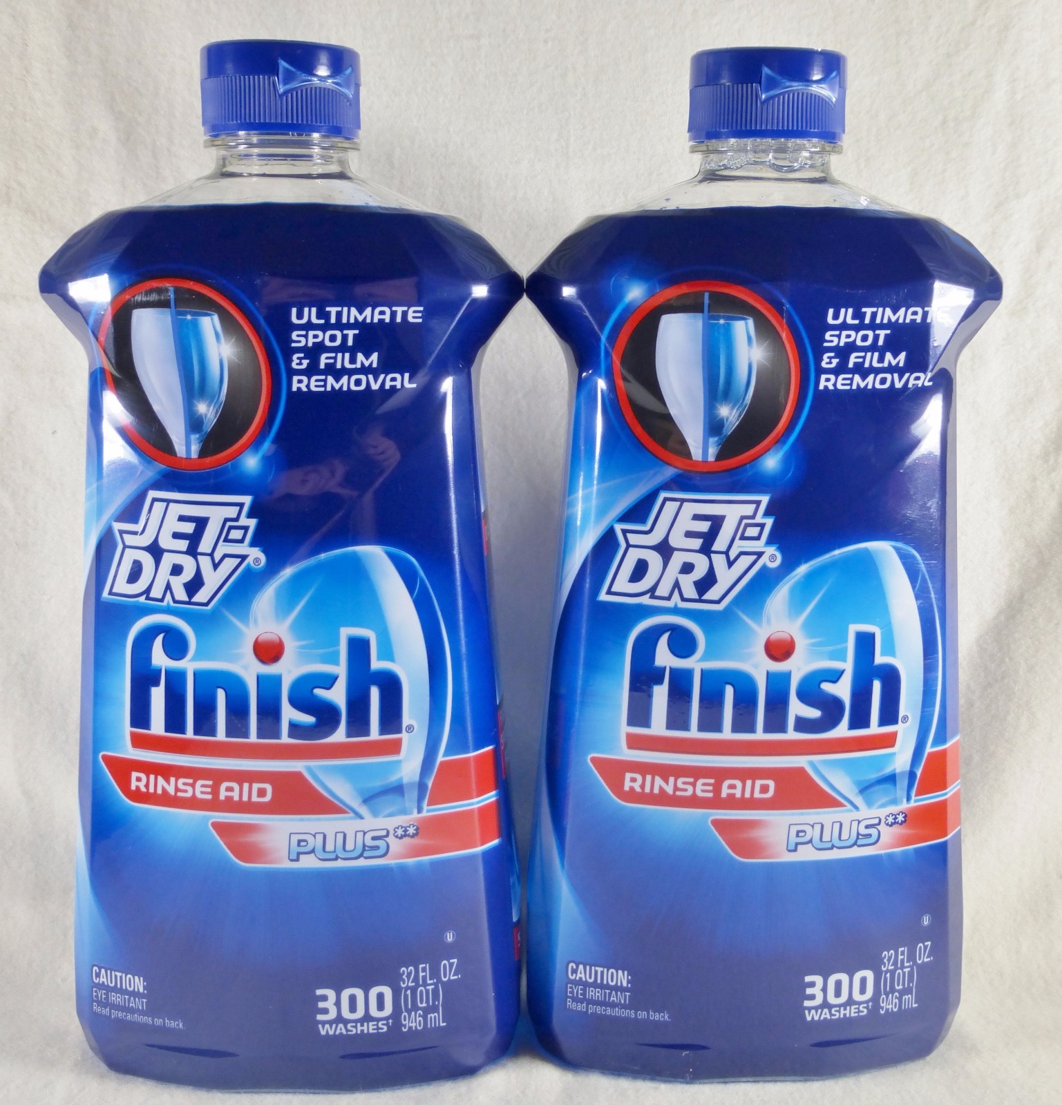 2 Jet Dry Ultimate Spot & Film Removal Finish Rinse Aid Plus 300 Washes 32 Oz NE