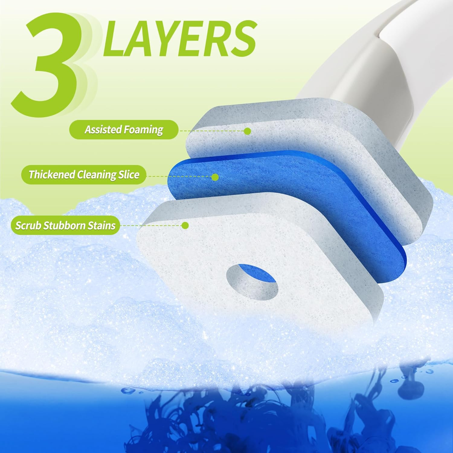 IVYROLL Toilet Bowl Cleaner Wand Refills Compatible with CLOROX, 21 Count Dispos