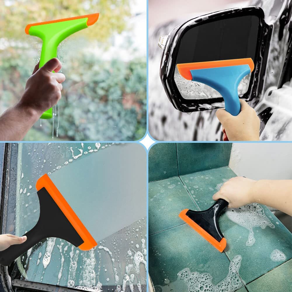 3 Pcs Flexible Silicone Squeegee 5.9 Blade Window Squeegee Shower Squeegee For
