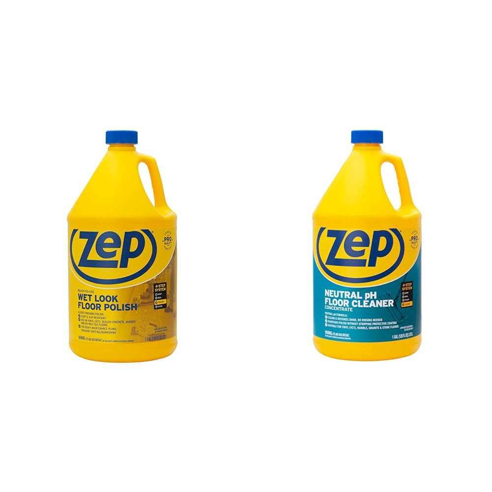 Wet-Look Floor Polish and Neutral Floor Cleaner Bundle – 1 Gallon Each