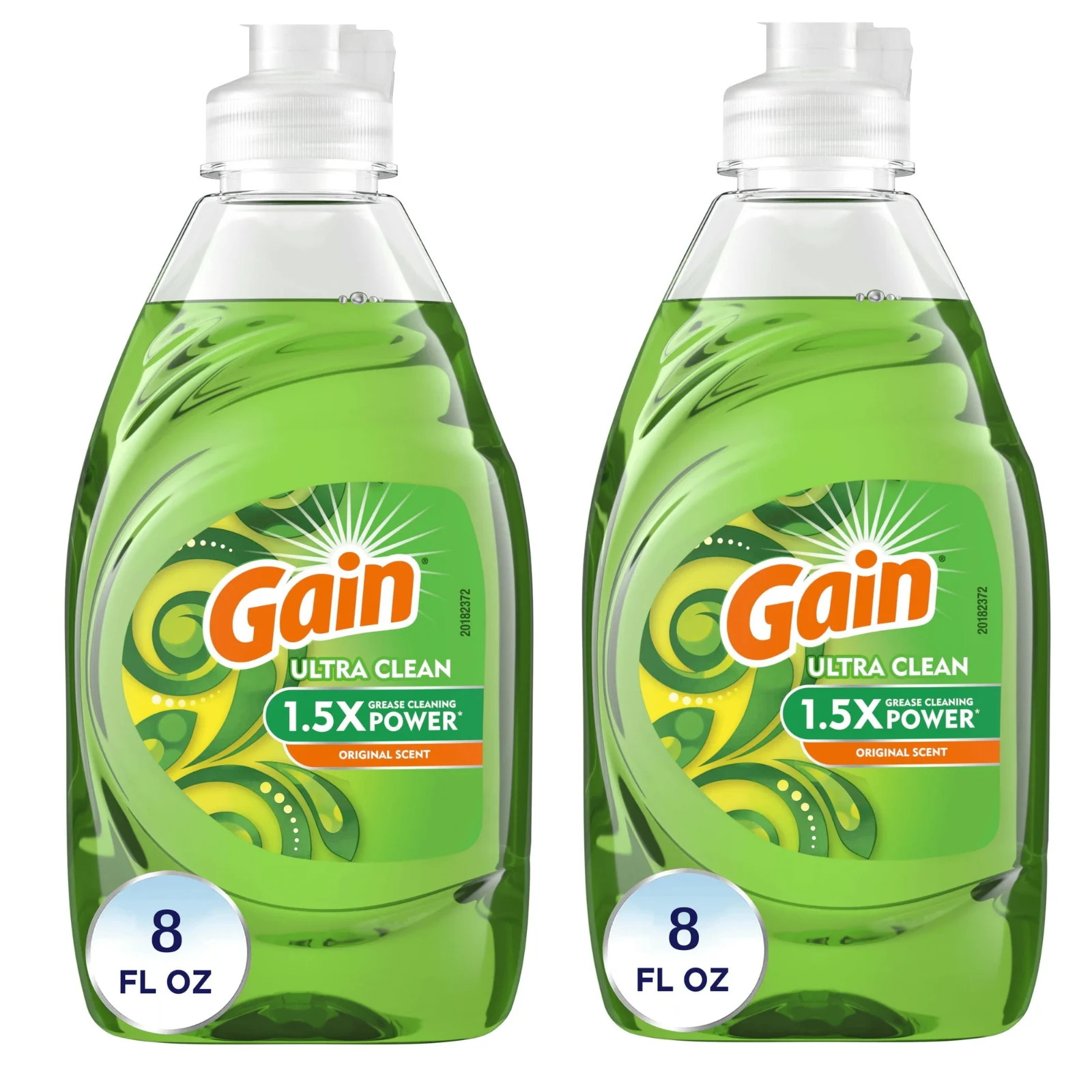 2 Pack Gain Ultra Clean Dishwashing Liquid Soap 8oz Just the Right Size New