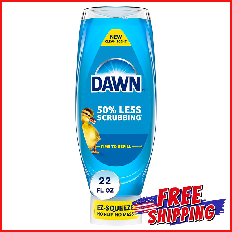 EZ SQUUEZE DAWN ULTRA LIQUID DISH SOAP Original Kitchen Dishwashing Refill 22 Oz