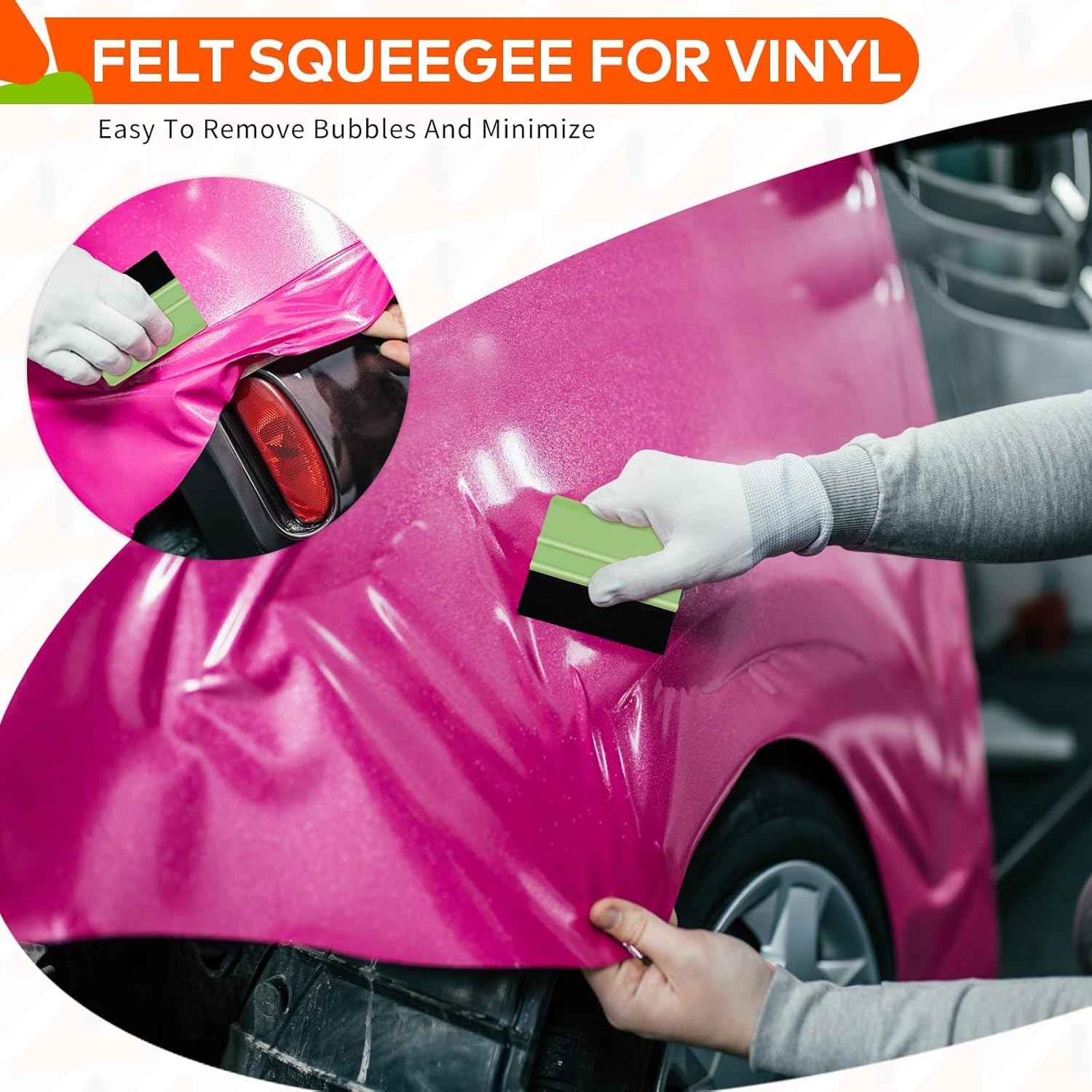 Eco-Friendly Felt Edge Vinyl Squeegee – Complete Craft Tool Kit (2-Pack)