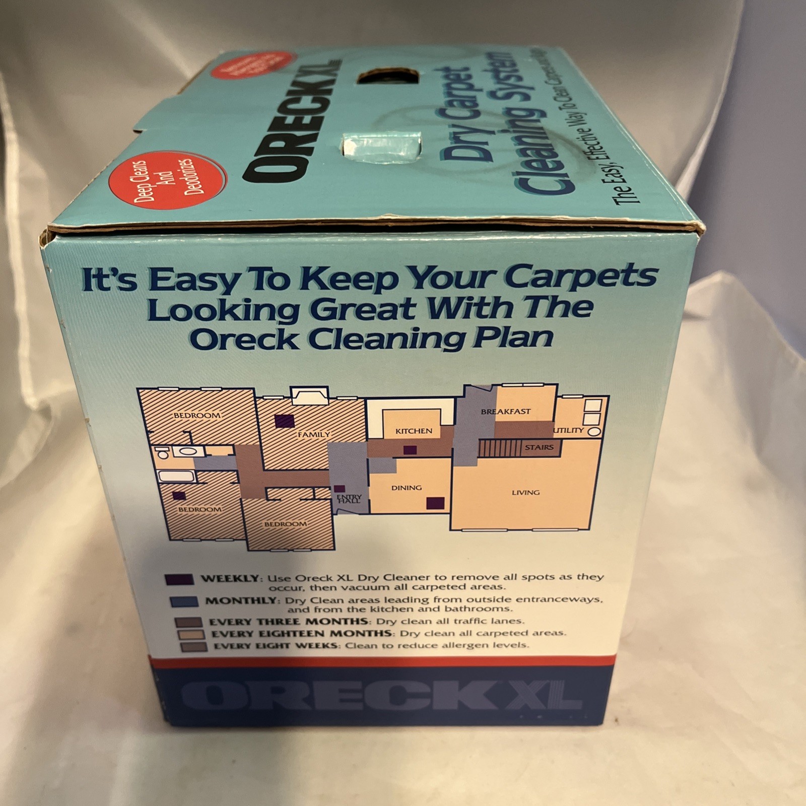 Oreck XL Dry Carpet Cleaning System Kit Soil Release Brush Powder Cleaner