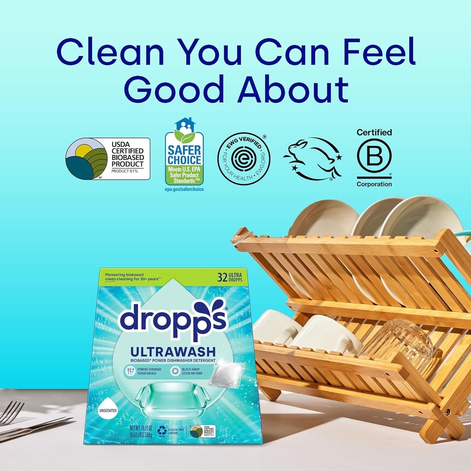 UltraWash 32 Count Dishwasher Pods – , Cruelty-Free & Plastic-Free Cleaning
