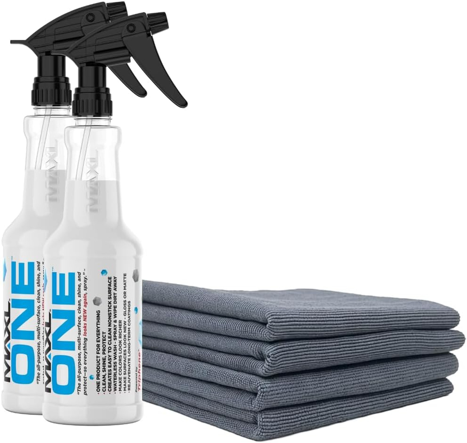 Car Spray with Triphene All Purpose Waterless Detailer Kit, 2 Pack 20oz