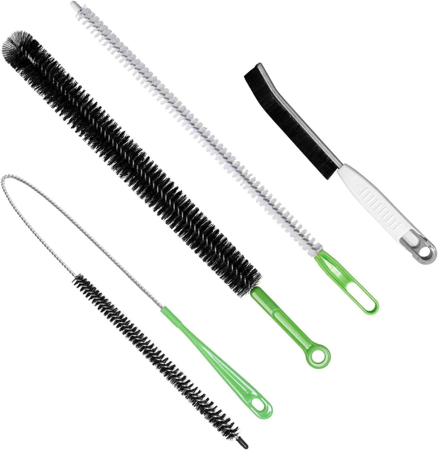4Pcs Flexible Cleaning Brush Set for Dryer Vents, Fridge Coils, HVAC Systems & T