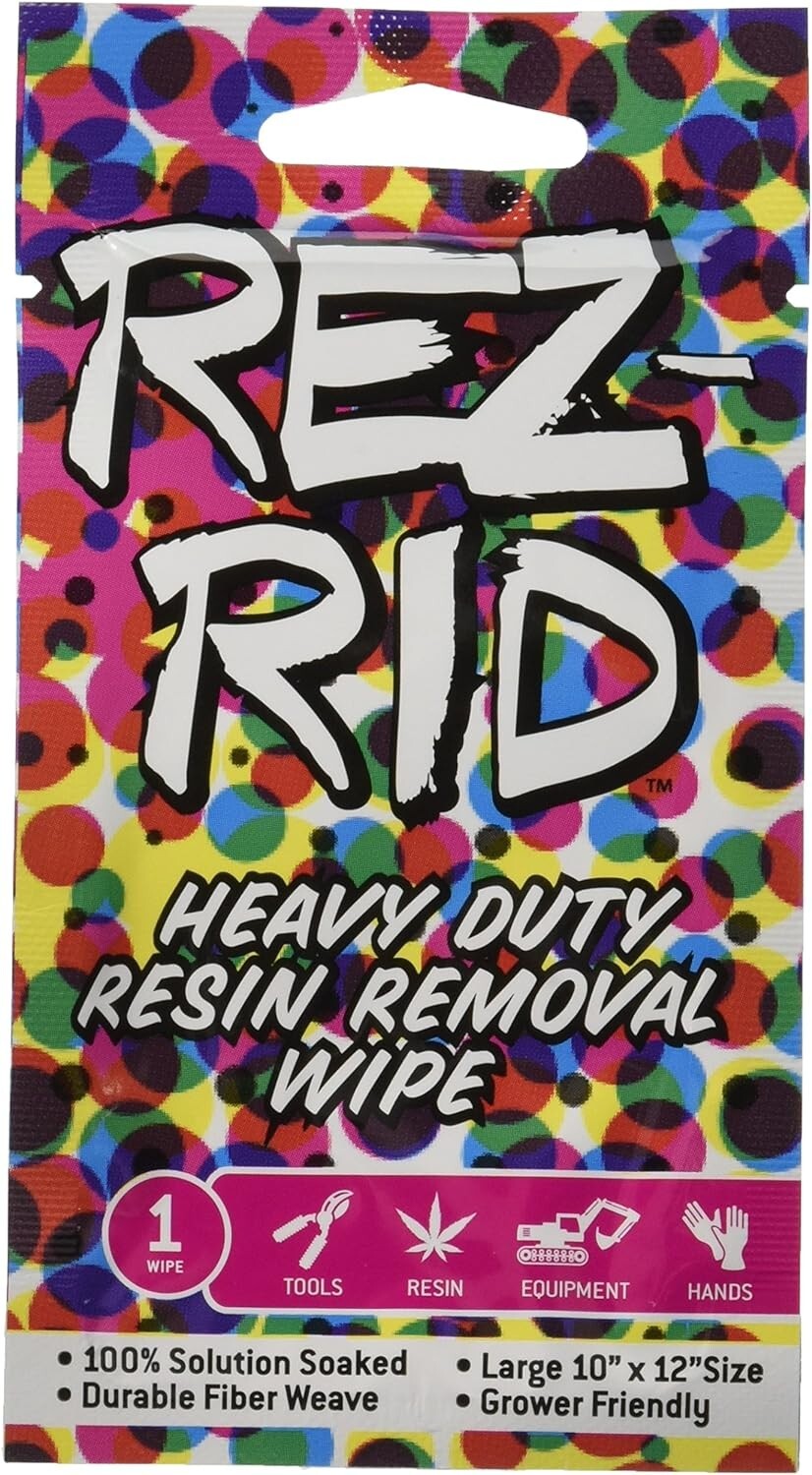 Rez-Rid Heavy Duty Wipe Resin/Residue Removal -Resin Tools Equipment Hands 12ct