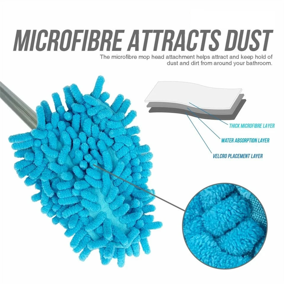 Bathroom Mop Shower Bath Screen Cleaning Tile Kit Floor Cleaner Scrubber Tool