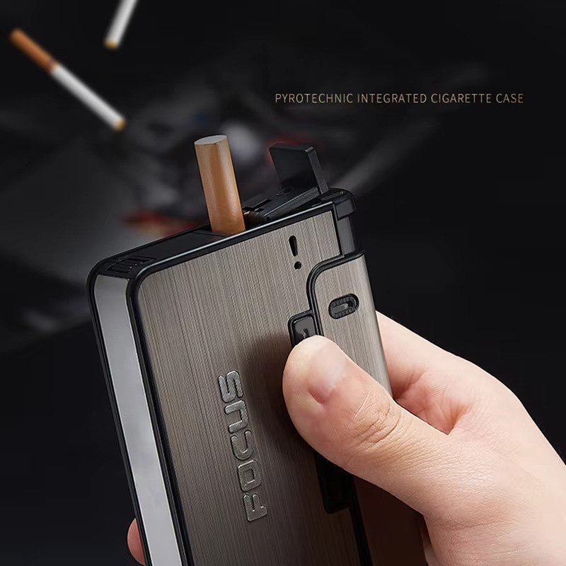 Automatic Cigarette Case – Metal Holder Box for 10 King Size