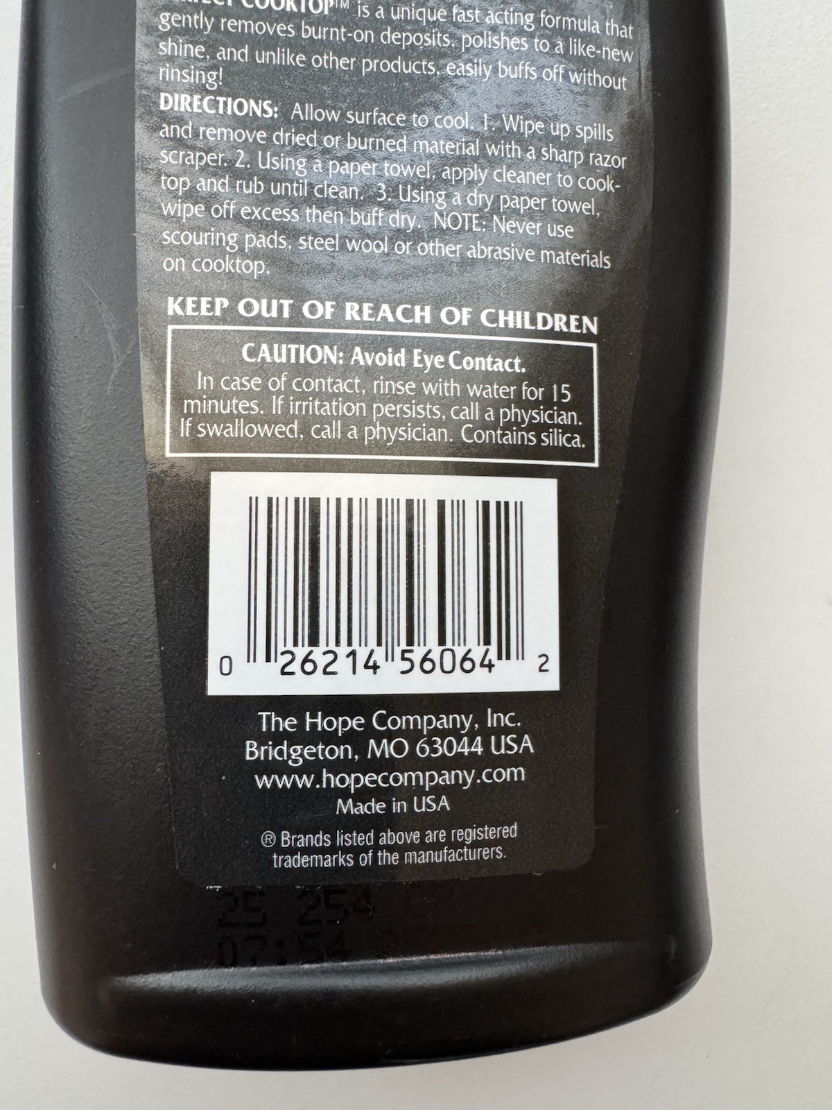 Hope’s Perfect Cooktop Glass Cooktop Cleaner No-Rinse Cleaner 10.6 Ounce