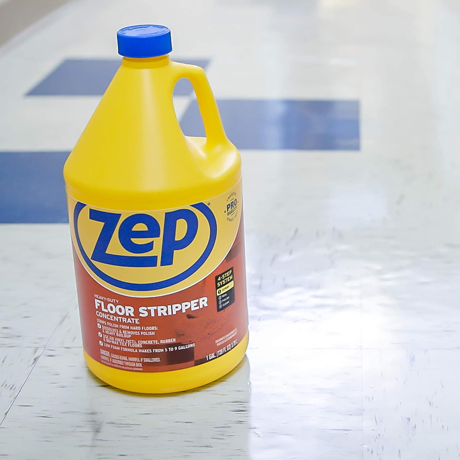 Heavy-Duty Floor Stripper Concentrate – 1 Gallon (1 Unit) ZULFFS128 – Low Foamin
