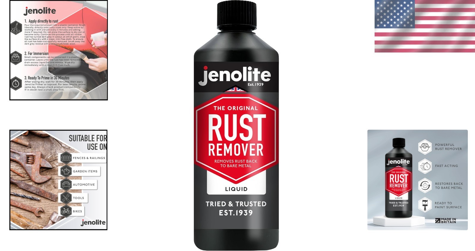 Industrial Strength Rust Remover – 86 sqft Coverage, Fast Acting Liquid – 500ml