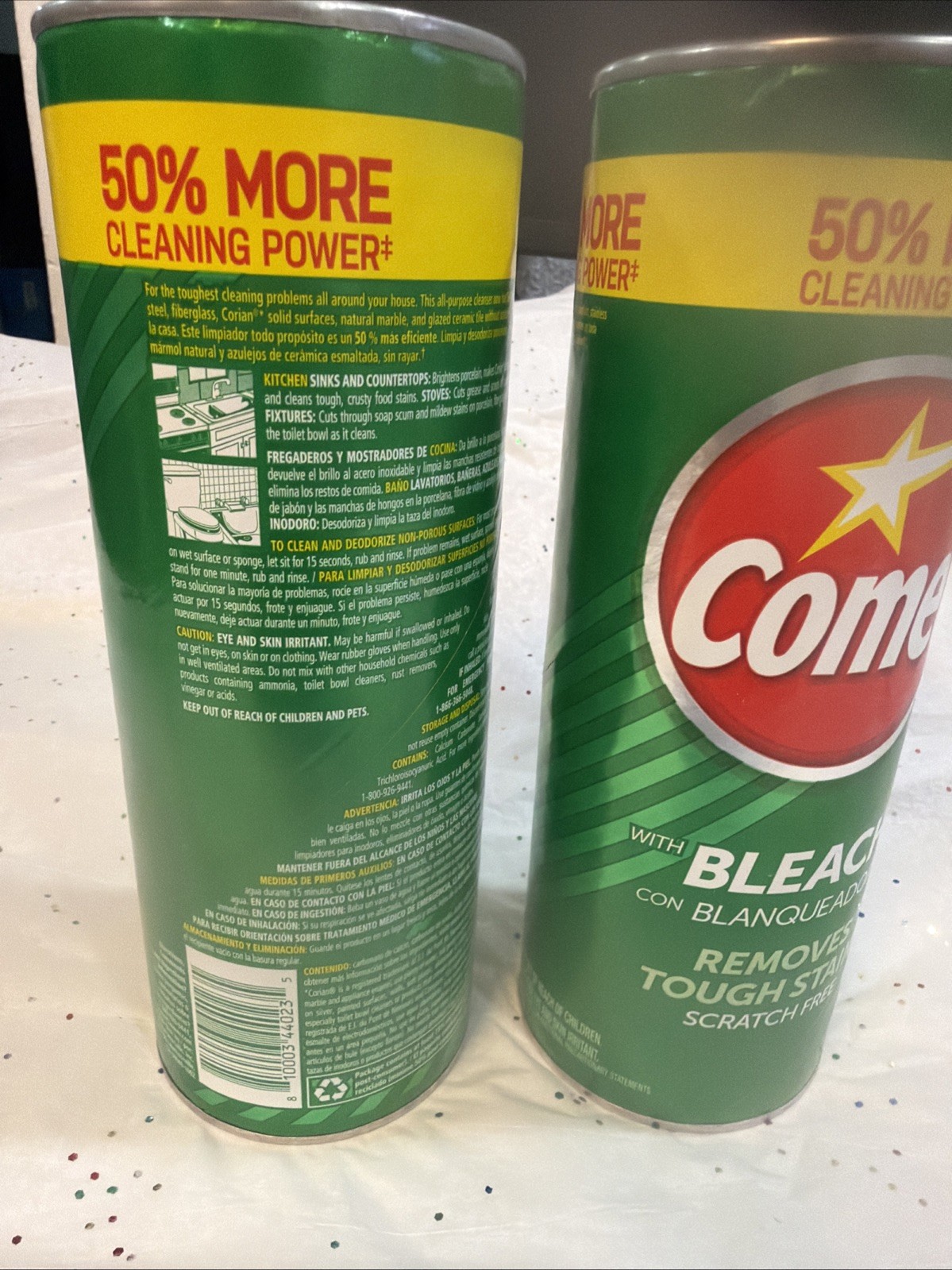 Comet All Purpose Cleaner With Bleach 21oz Lot of 2 Bathroom Kitchen Cleaners