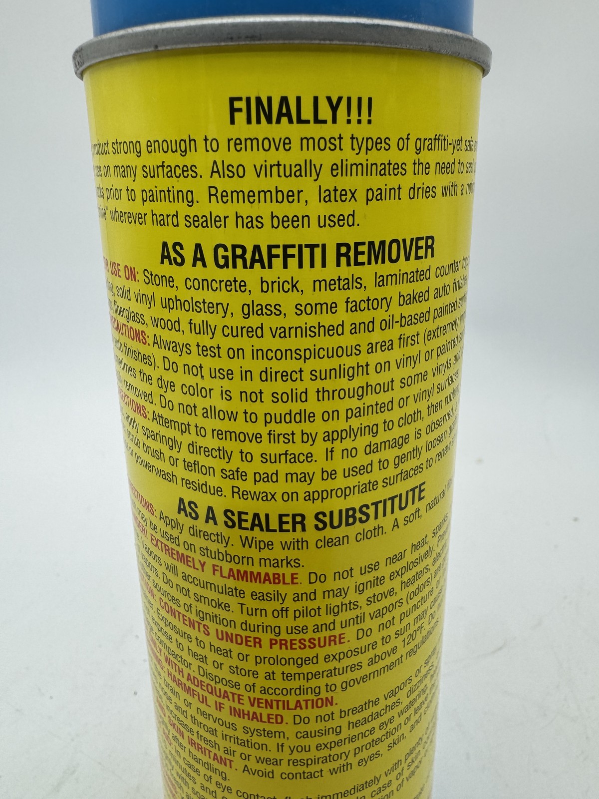 Vintage Goof Off Graffiti Remover Spray Paint Ink Crayon Lipstick Cleaner 16oz