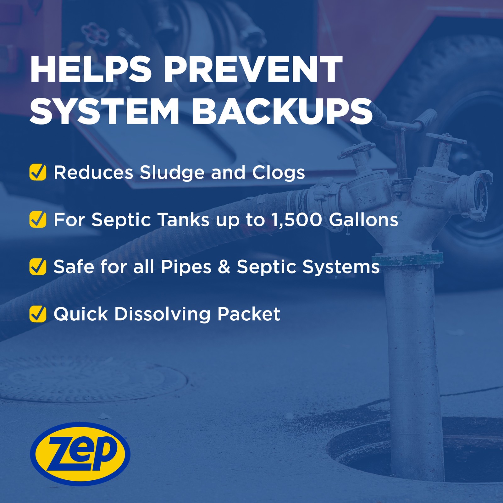 Zep ZSTP6 – 6-pack Concentrated Septic Treatment (Case of 6) Safe For All Septic