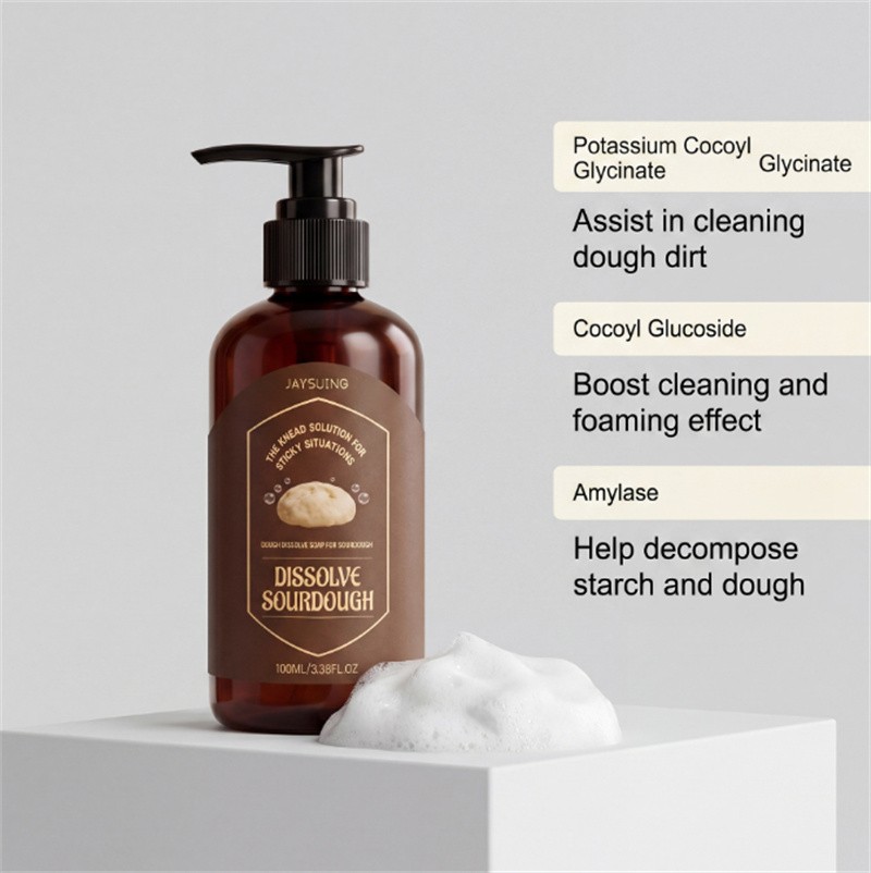 Dough Cleaner Soap for Sourdough,Enzyme Powered Dissolve Cleaning for Kitchen