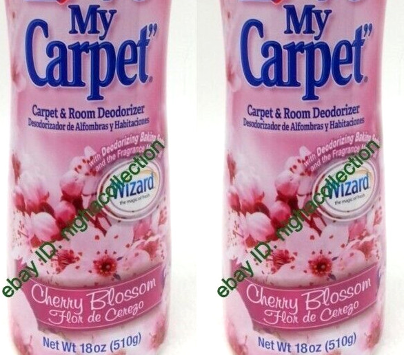 2x LOVE MY CARPET 2-in-1 Carpet & Room Deodorizer CHERRY BLOSSOM 18 Oz Ea SEALED