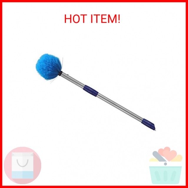 Cobweb Duster with Pole, 4ft Stainless Steel Pole Cobweb Brush with Medium-Stiff