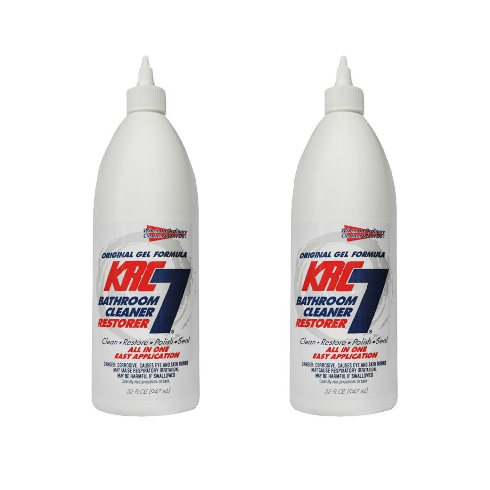 32 Ounce Bottle Bathroom Cleaner Original Gel Formula by KRC-7 (Pack of 2)