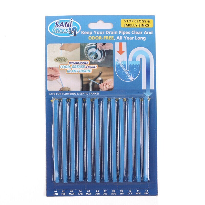 Sani Sticks As Seen on TV Drain Pipes Cleaner and Deodorizer Unscented US