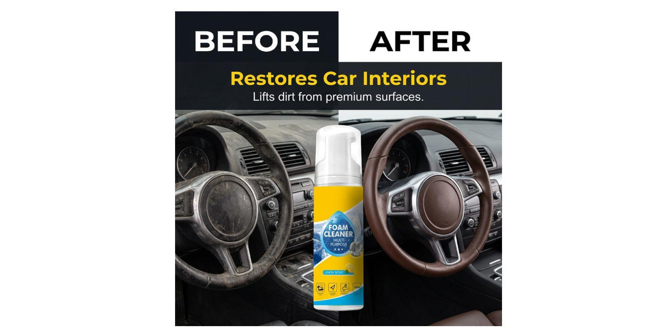 4-in-1 Multi-Enzyme Foam Cleaner, Deep Cleaning Spray for Car Kitchen Bathroom..