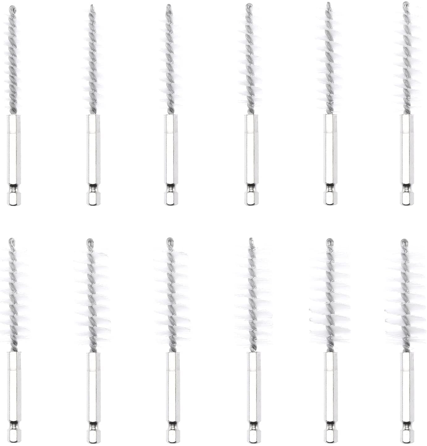 00325A Wire Brush Drill Attachments with 1/4-Inch Hex Shank, SAE and MM Brush…