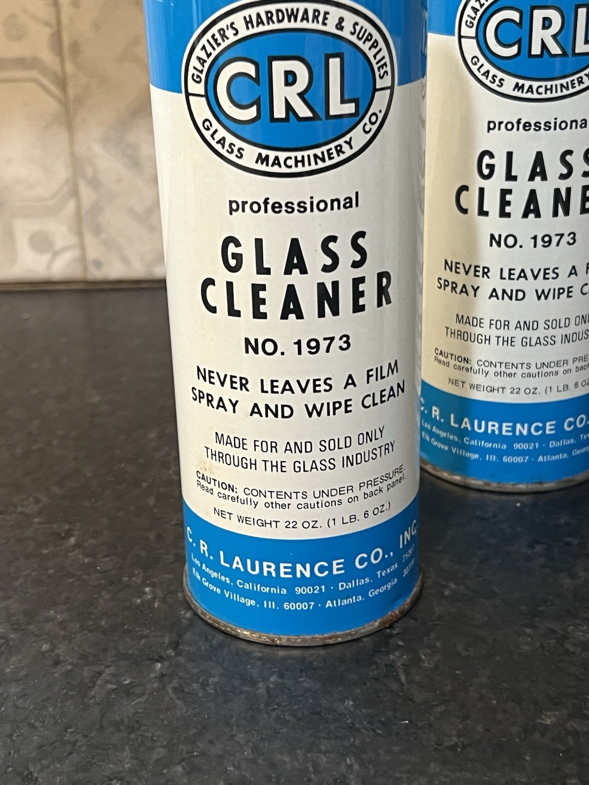 Lot of 5 – 22 oz each CRL 1973 Aerosol Glass Cleaner
