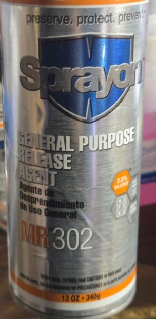Sprayon General Purpose Release Agent MR302 12 oz Aerosol Silicone Non Stick-6PK