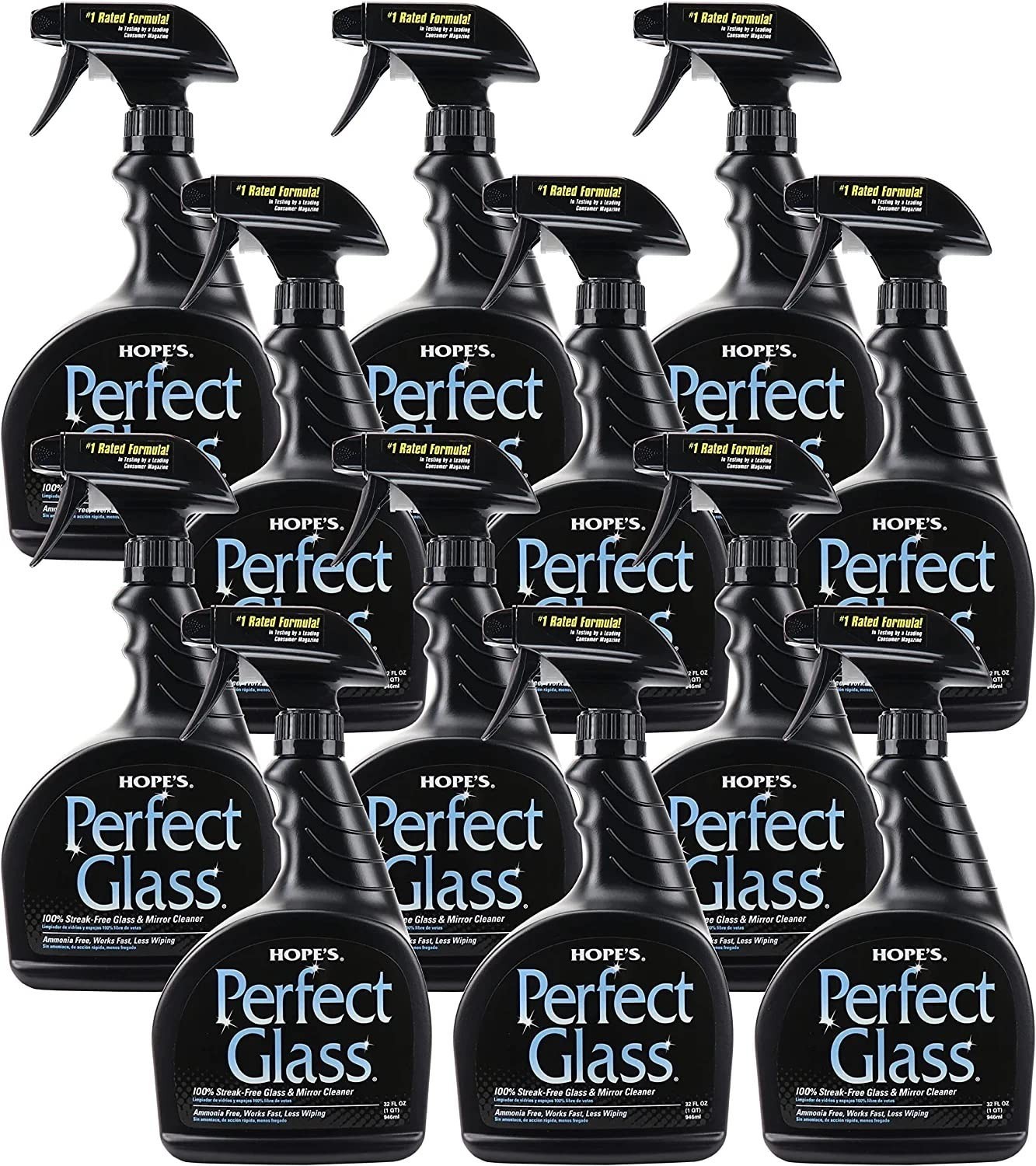 Streak-Free Glass Cleaner Spray – Ammonia-Free for Windows, Mirrors, Screens & M