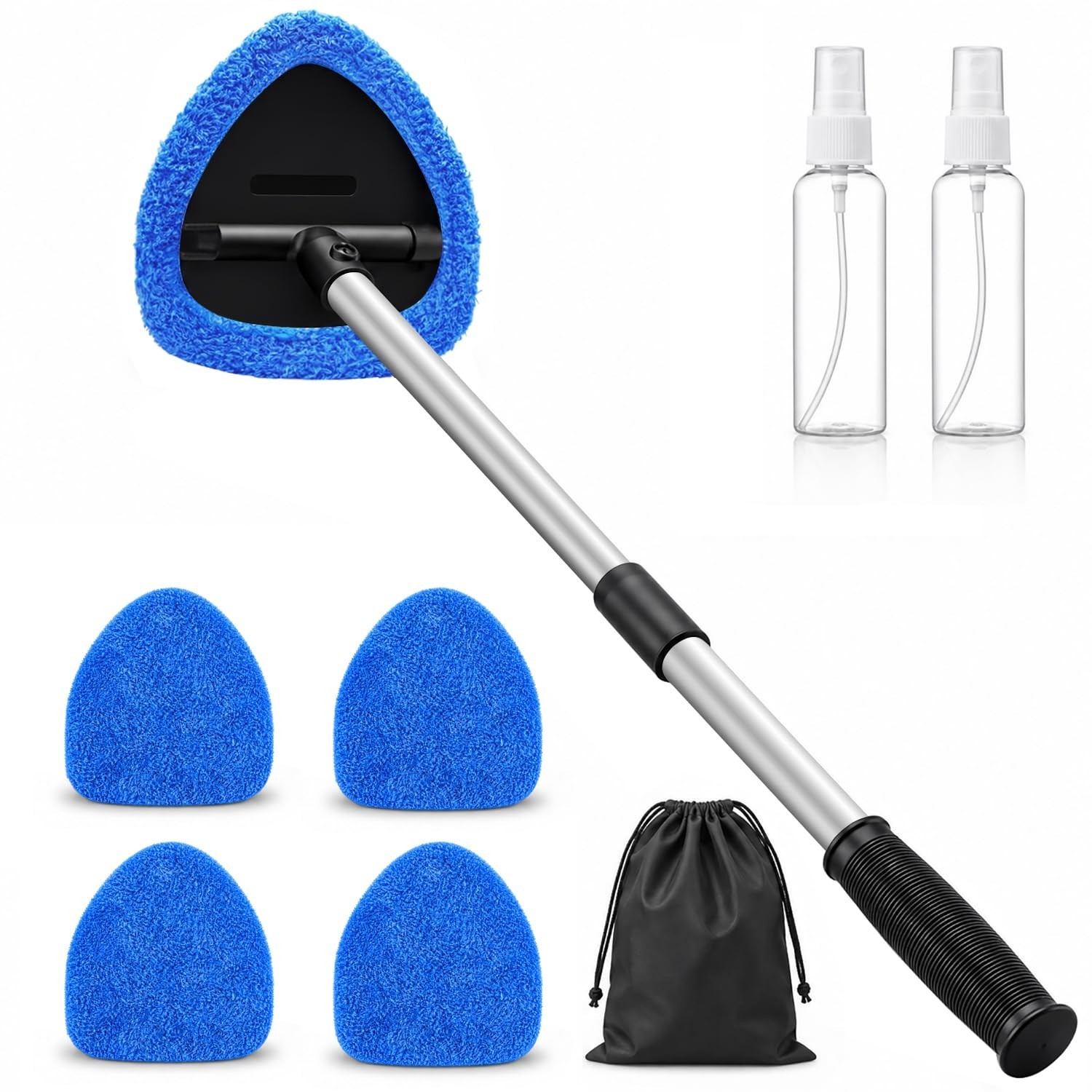 25.5” Extra-Long Windshield Cleaner Tool Kit – Super Absorbent Coral Velvet, Str