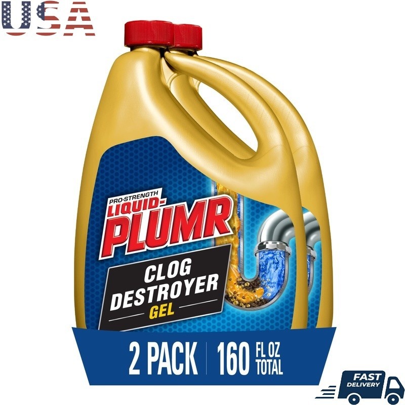 Pro Strength Clog Destroyer Gel 3-in-1 Drain Cleaner PipeGuard Odor Remover New