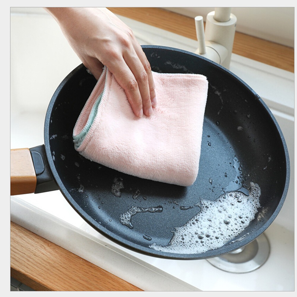 3 Pcs Dish Wash Towels Thick Kitchen Cleaning Cloth for Housekeeping