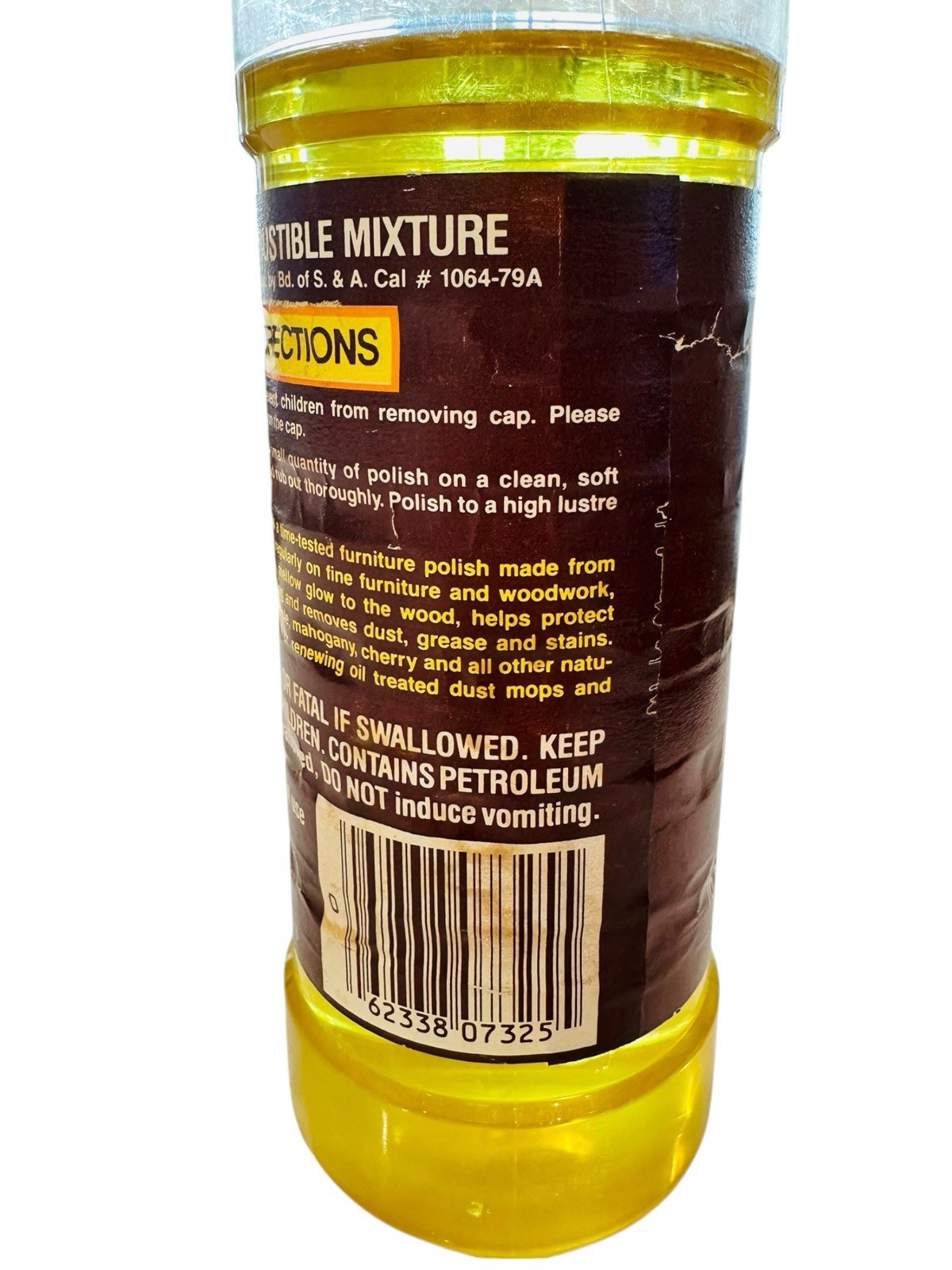 Vintage Old English Lemon Oil Furniture Polish 16 oz 70% Full