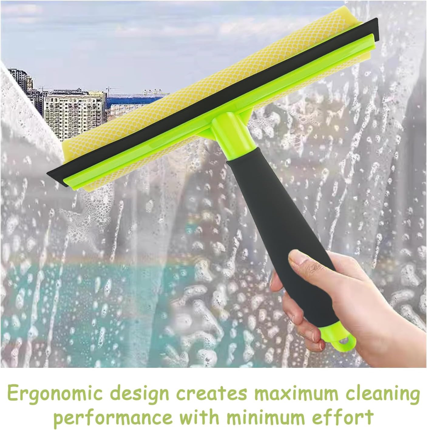 Shower Squeegee Window Squeegee Cleaner for Shower Doors Glass, 2 in 1 Window