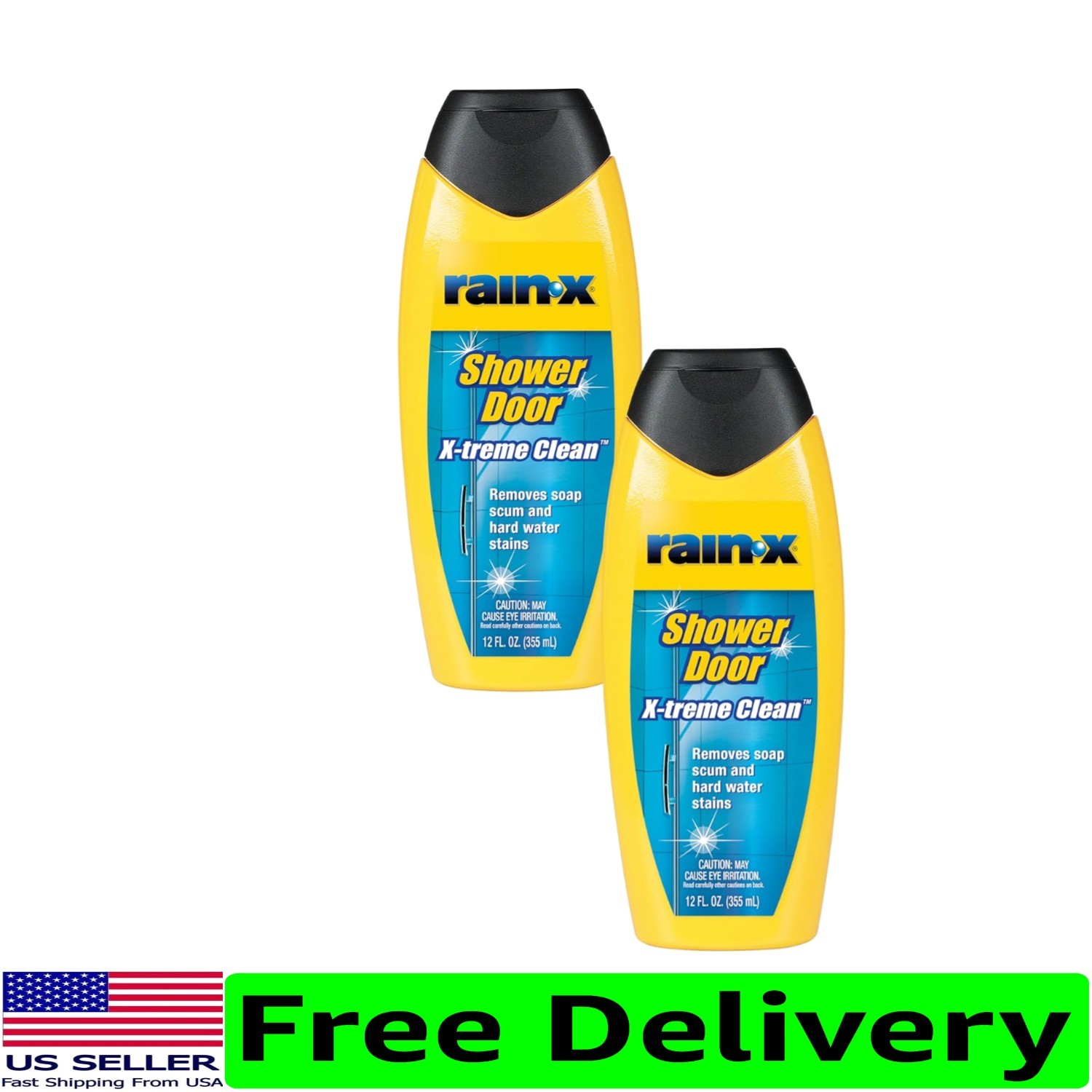Rain-X 12 Oz Shower Door Cleaner (Pack of 2) – Tough on Stains, Gentle on Glass