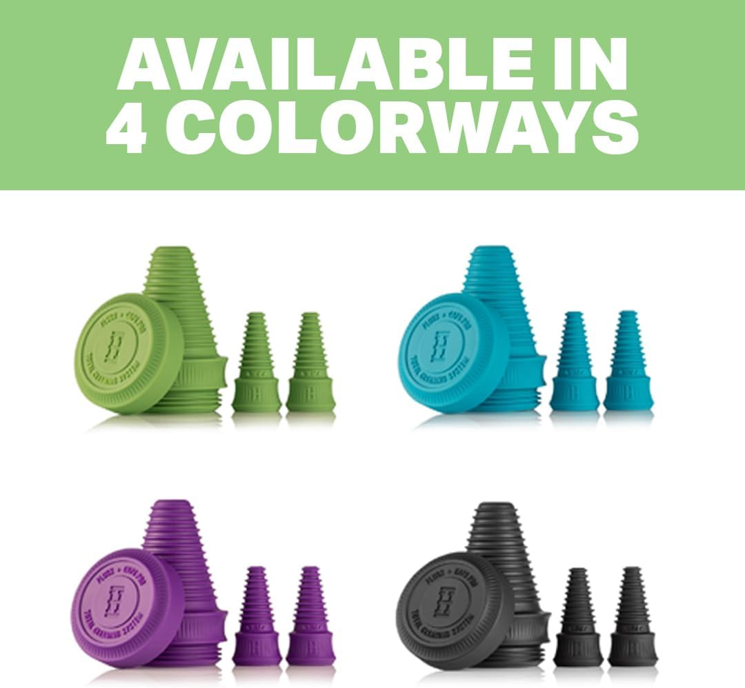 Hemper Cleaning Plugs + Caps PRO – Silicone Stoppers & Cleaning Container for Gl