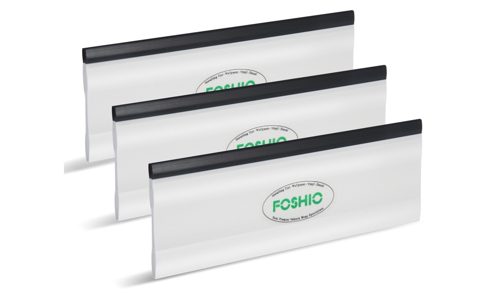 6 Inch Rubber Squeegee for Kitchens, Glass, Shower and Car Windows, Pack of 3