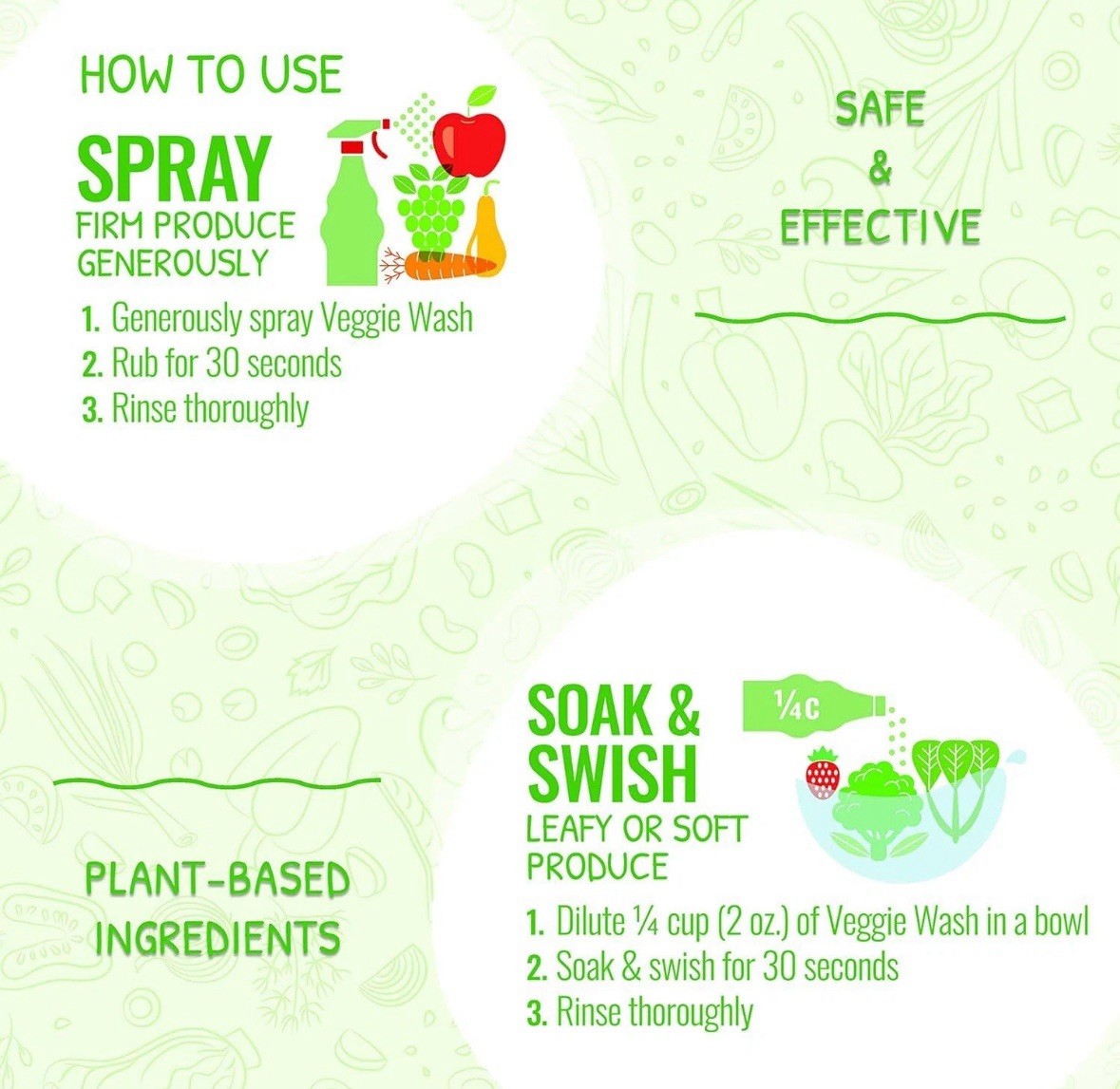 Veggie Wash Certified Organic Fruit and Vegetable Cleaner Pack of 3 16 Fl Oz