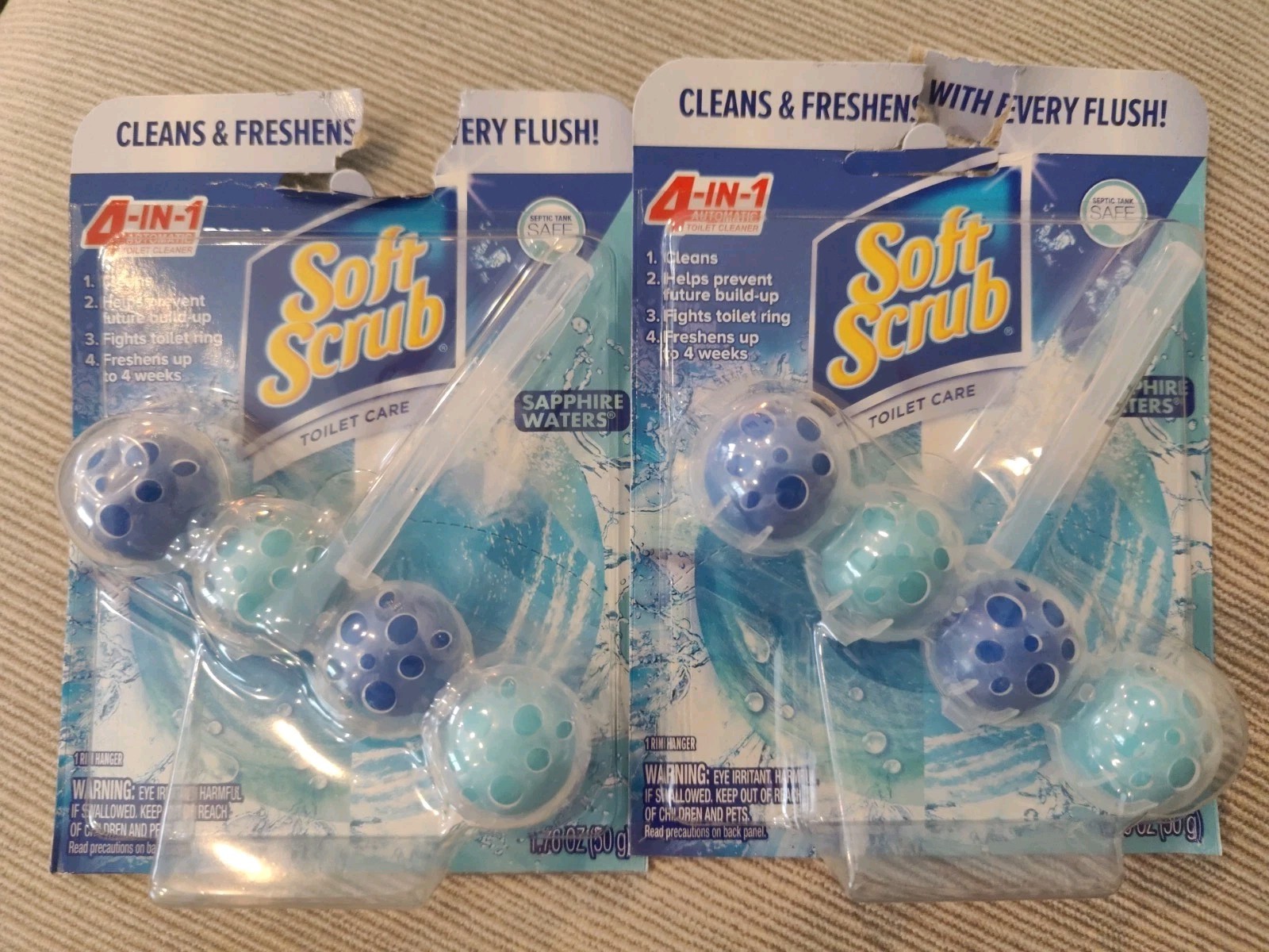 Soft Scrub 4-in-1 Toilet Care Sapphire Waters Scent Toilet Bowl Cleaner 3 Pack