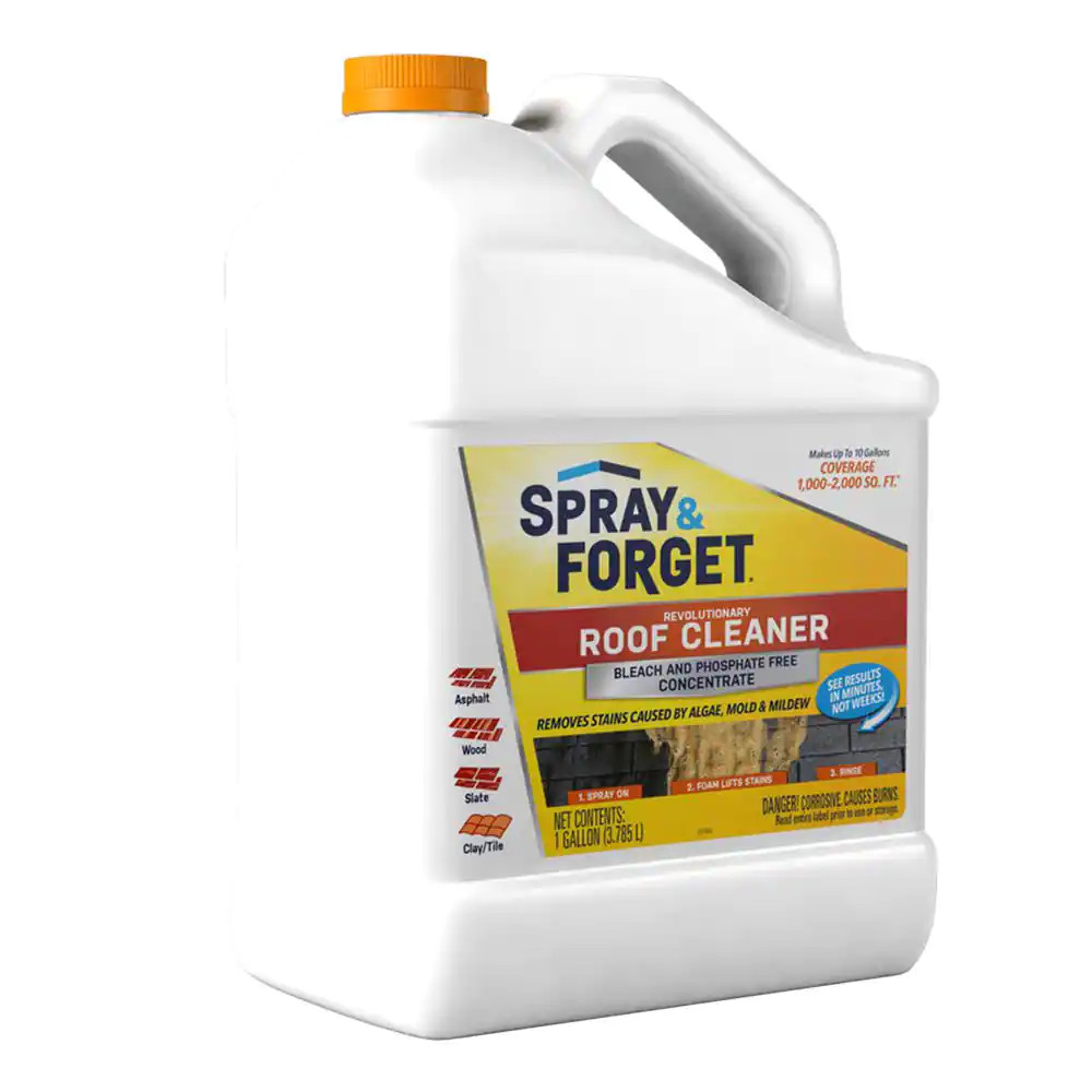 Roof Cleaner 1 Gal Clean Algae Mold Mildew Asphalt Wood Slate Clay Tile Shingles