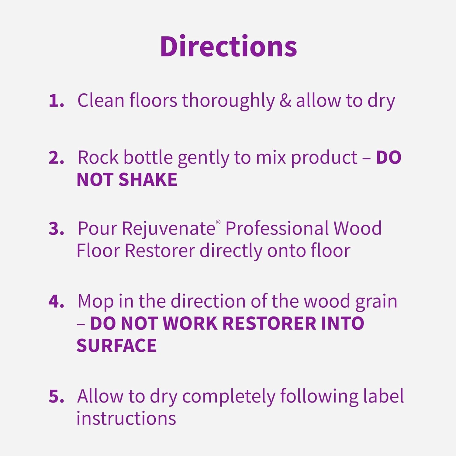 REJUVENATE PROFESSIONAL SATIN FINISH WOOD FLOOR RESTORER – SHINES & PROTECTS !!!