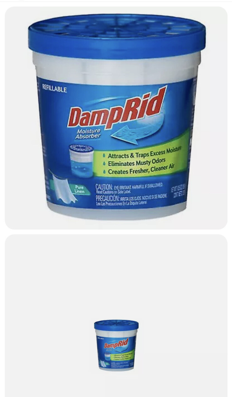 14X DampRid Moisture Absorber 10.5 oz. Ea.Refillable Eliminates Odor Pure Linen