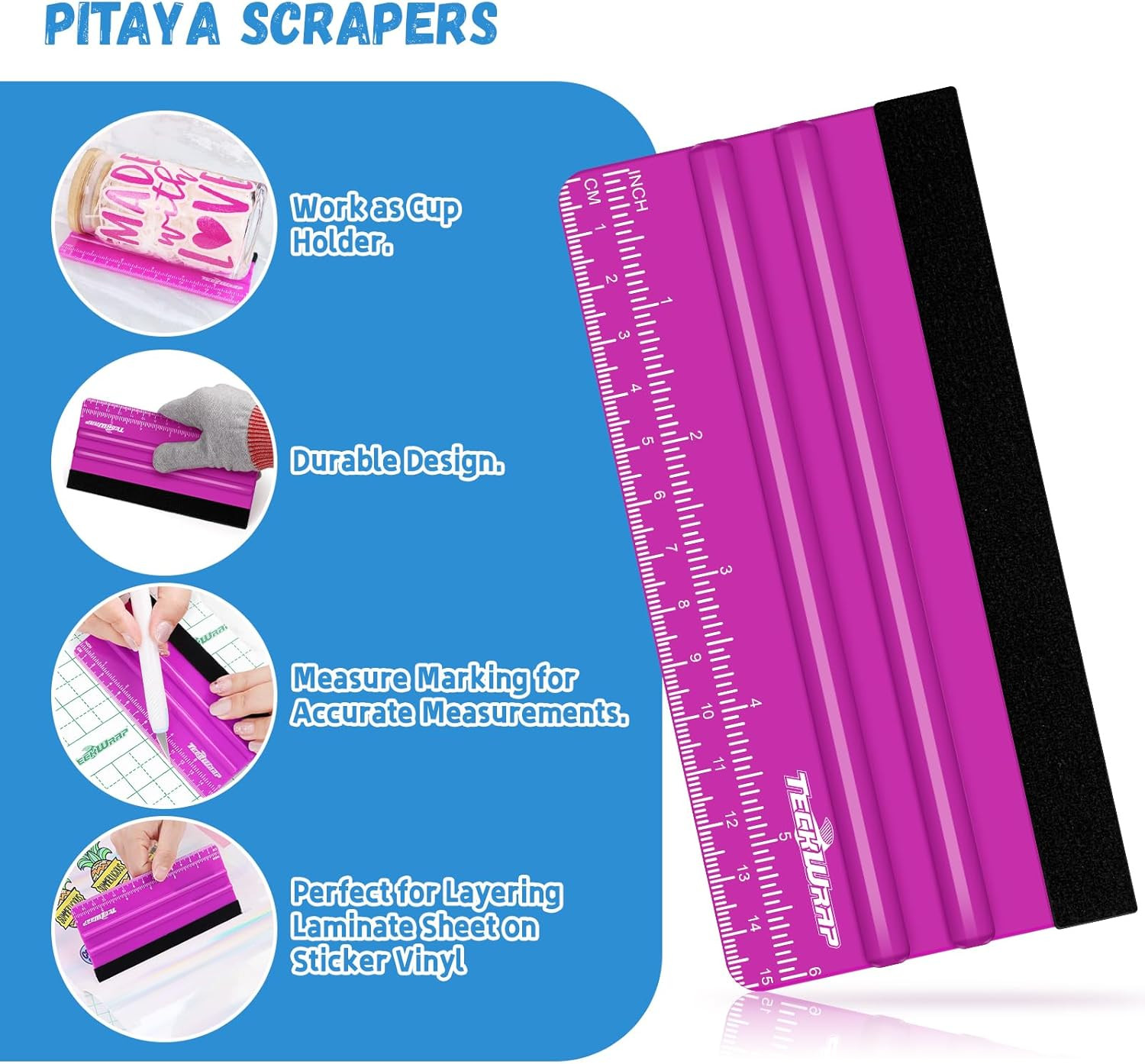 Professional Squeegee for Vinyl, 20 PCS Plastic Felt Squeegee Tool Decals Inkjet