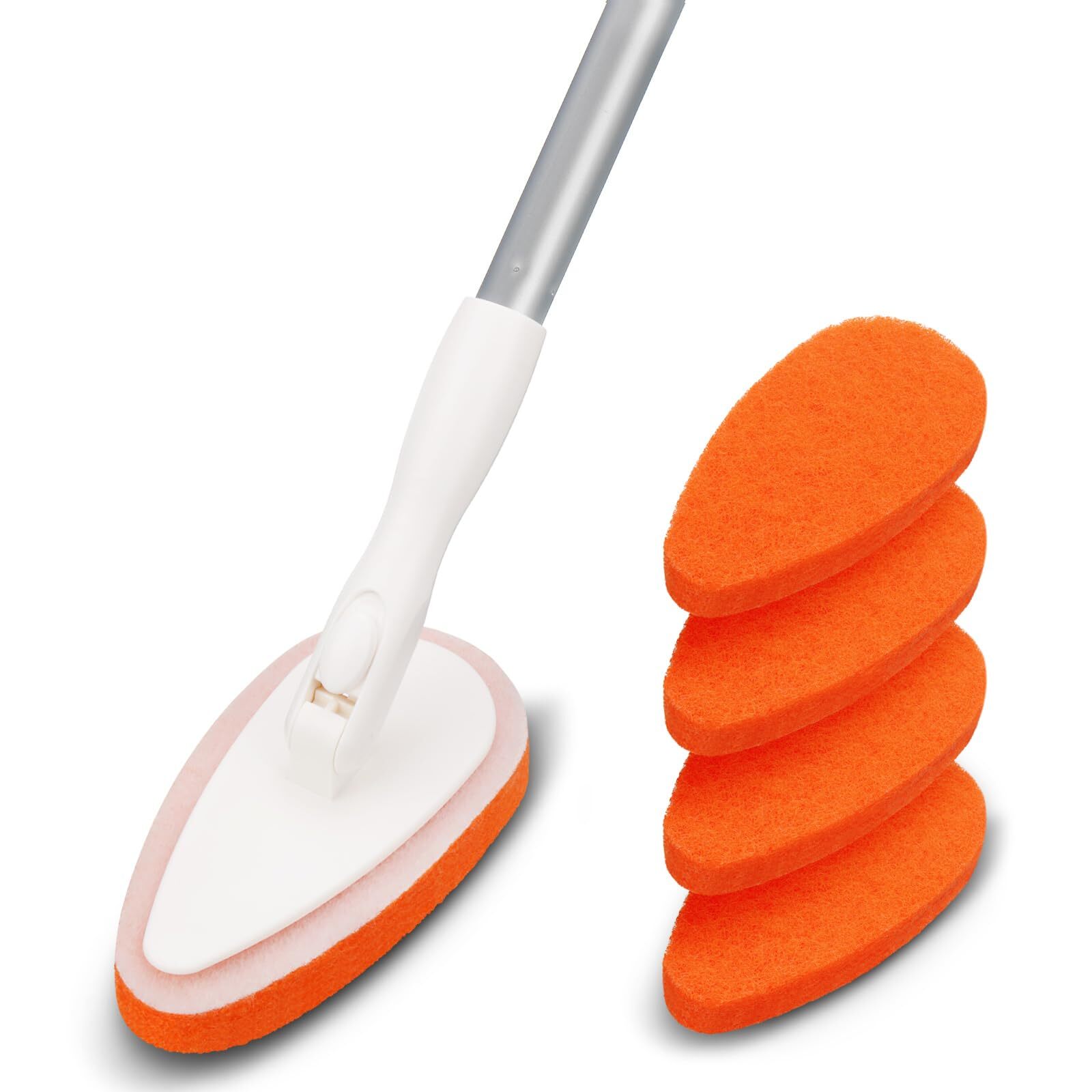 Bathtub Scrubber Adjustable Long Handled Scrub Brush With 51 Inch Handle 5 Nonsc