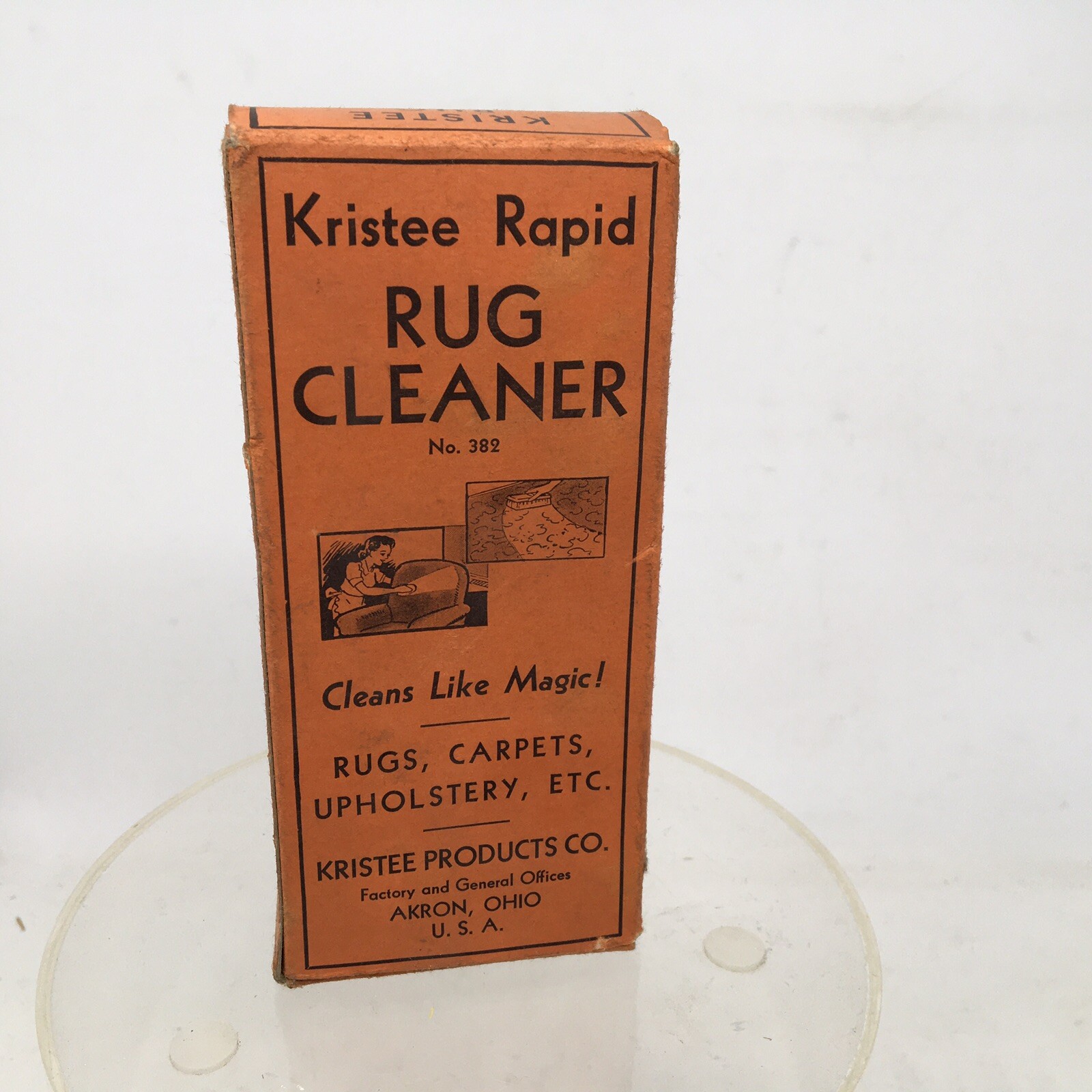 Vintage KRISTEE PRODUCTS CO. Kristen Rapid Rug Cleaner NOS Akron, Ohio USA Full