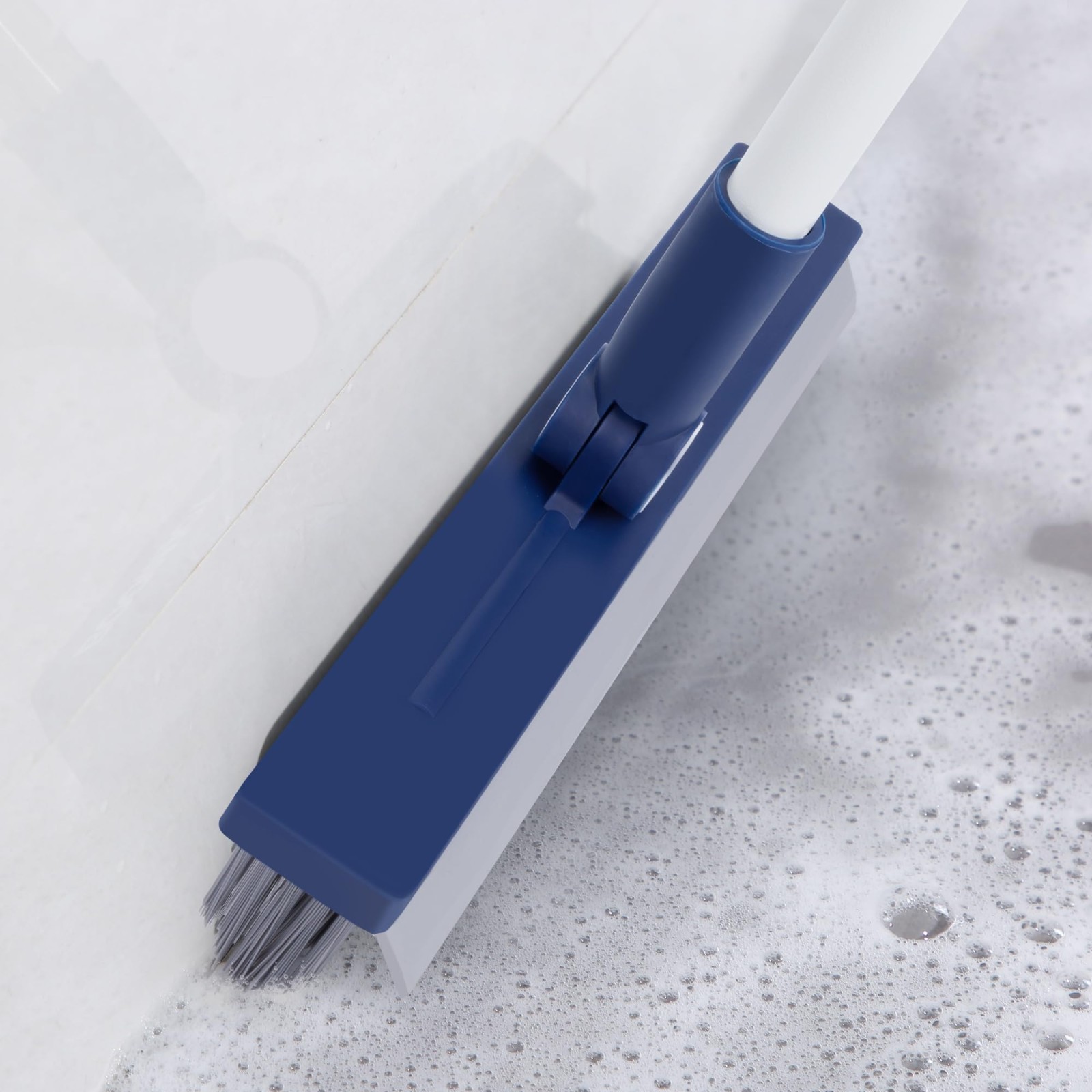 Long Handle Grout Brush – Stiff Bristles for Tile Floors, Shower, Kitchen & Bath