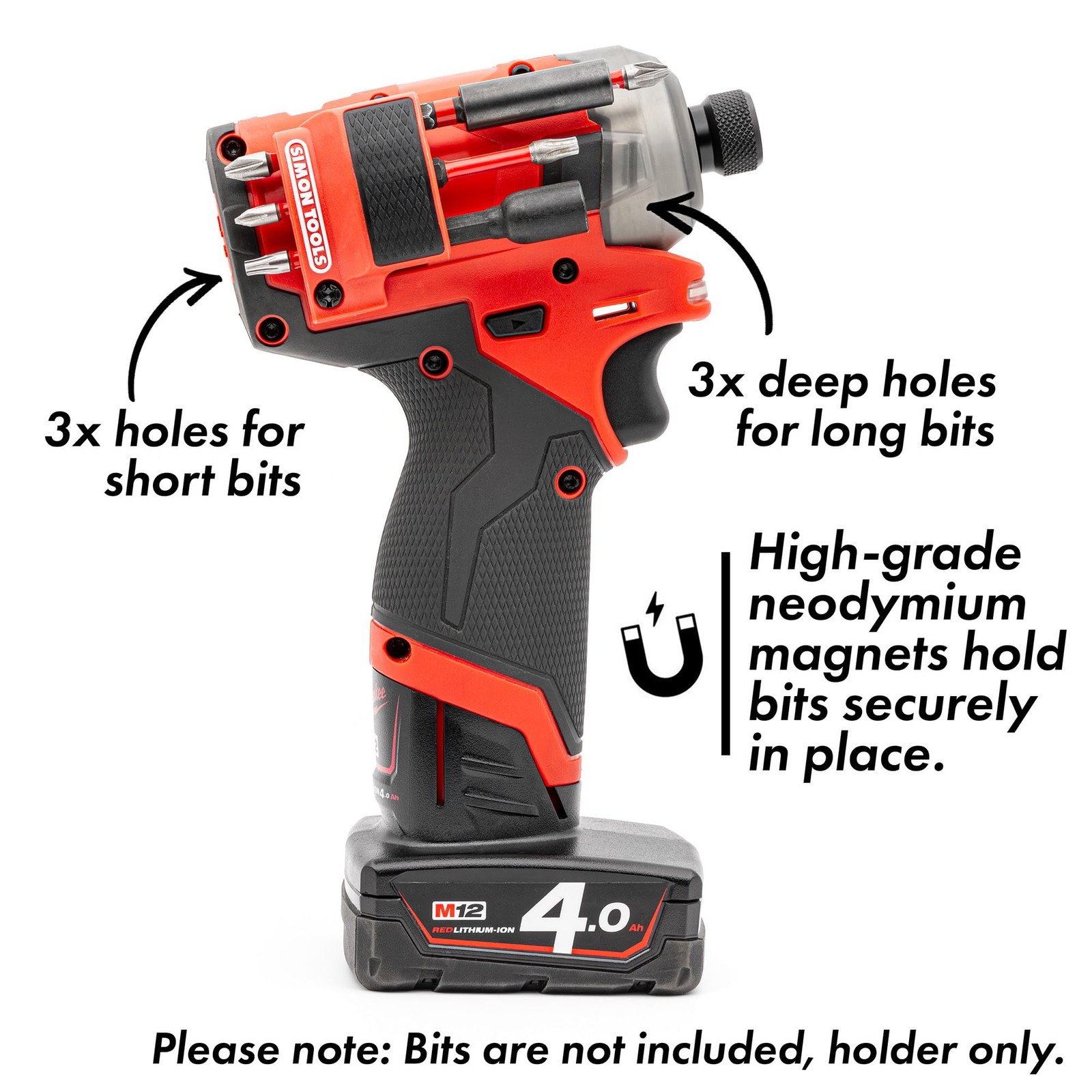 Magnetic Bit Holder for M12 Impact Driver and Drill – Tool Accessory