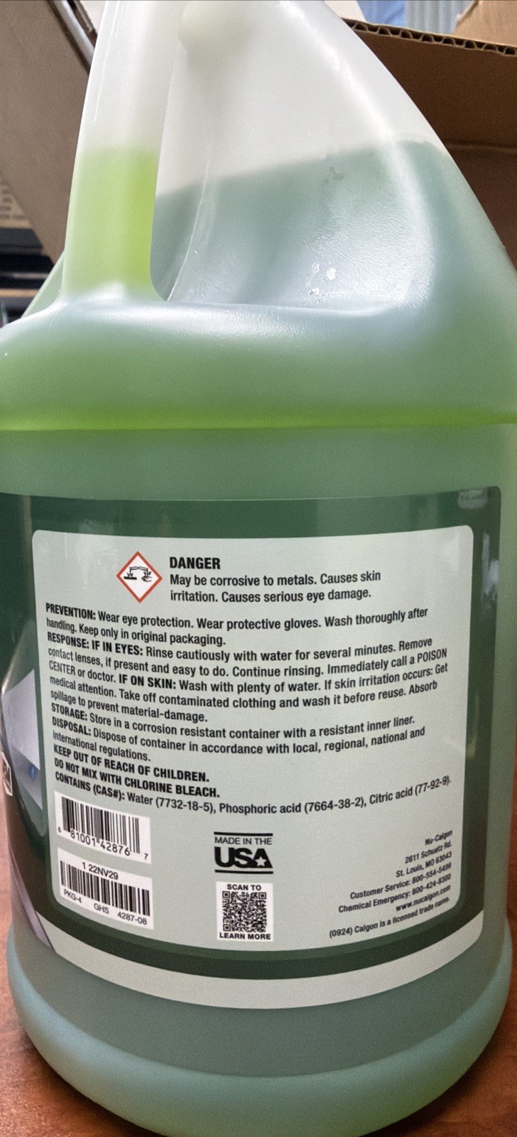 Nu-Calgon Inc 428708 Ice Machine Cleaner-1 gallon Green 128 Fl Oz Pack of 1