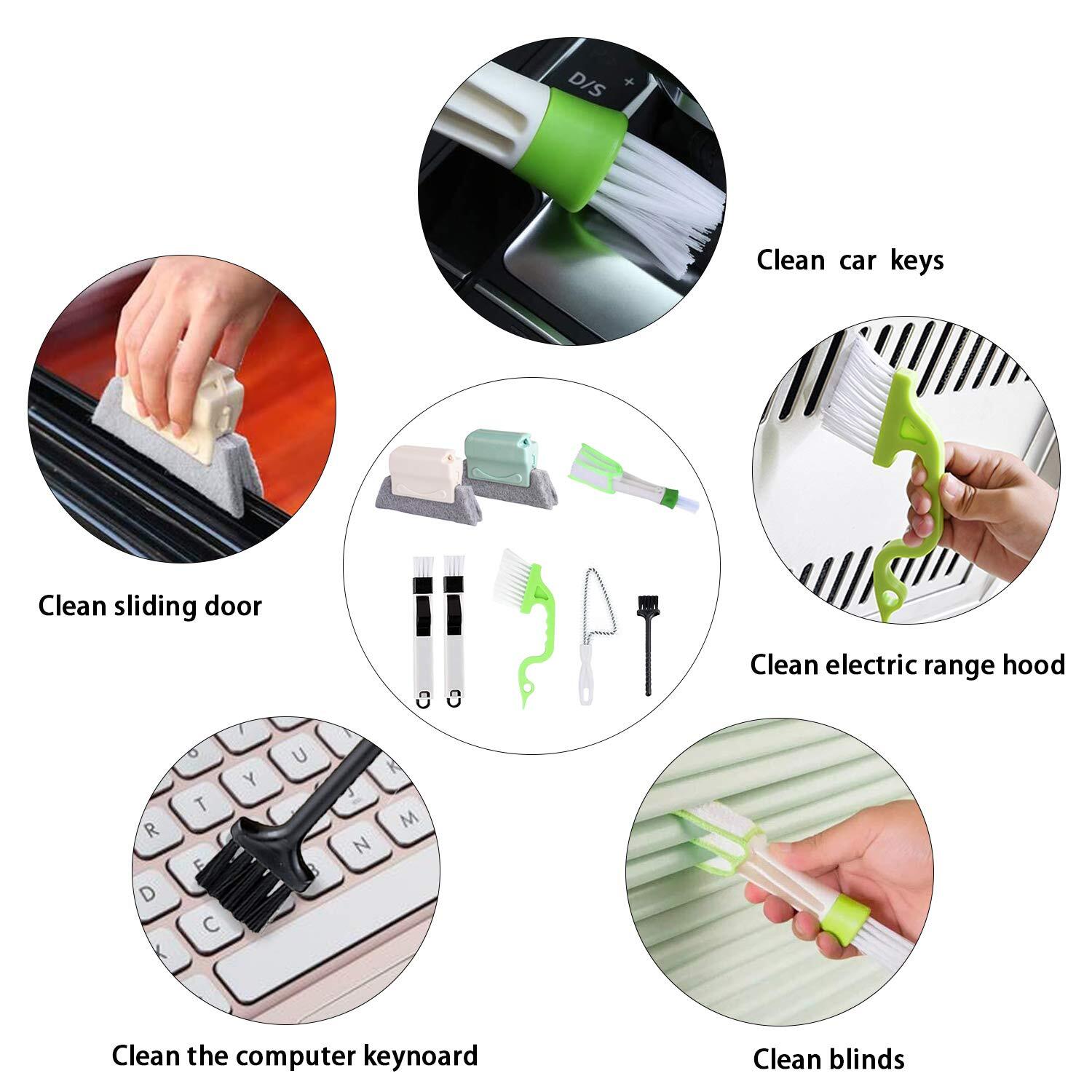 Door Window Track Cleaning Tools Groove Corner Crevice Cleaning Brushes